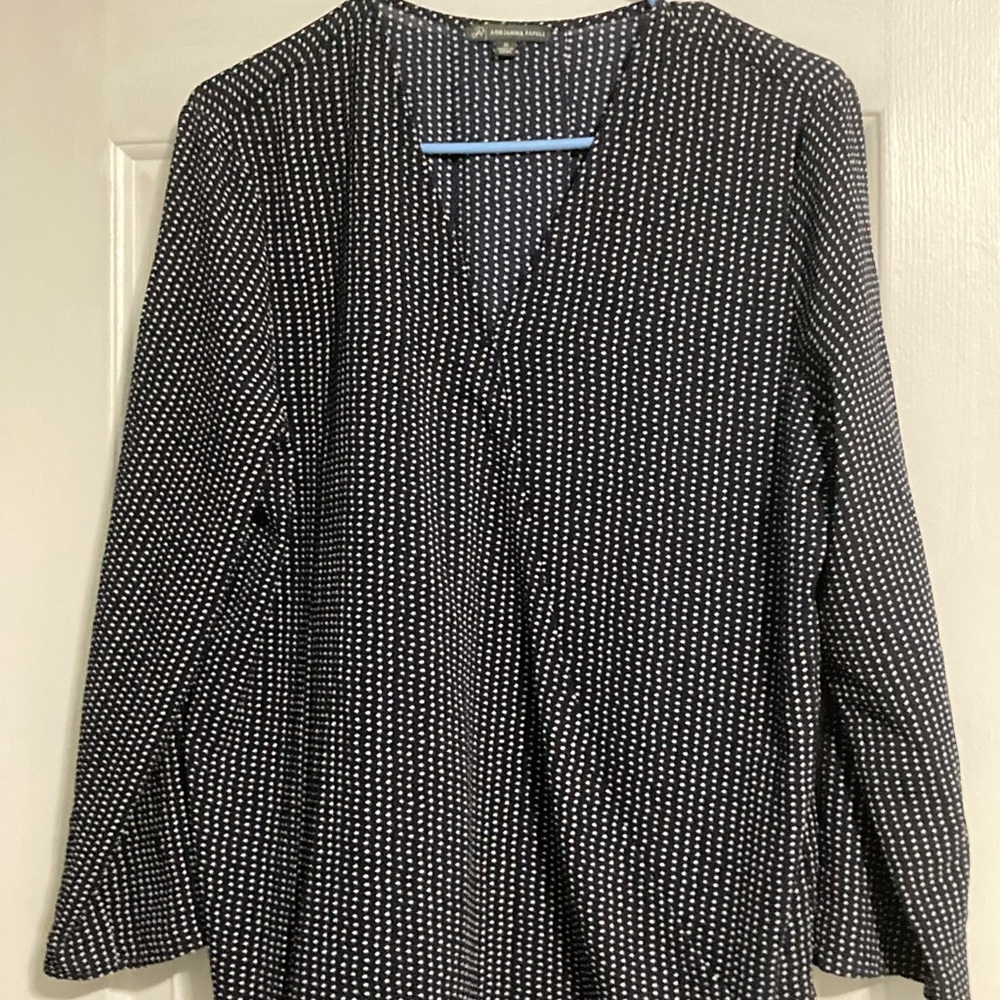 Adrianna Papell Black and White Blouse